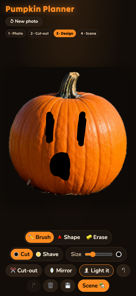 Pumpkin planner ui