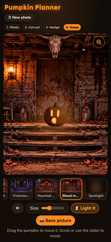 Pumpkin planner scenes